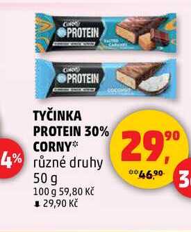 TYČINKA PROTEIN 30% CORNY, 50 g 