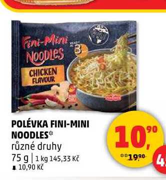 POLÉVKA FINI-MINI NOODLES, 75 g 