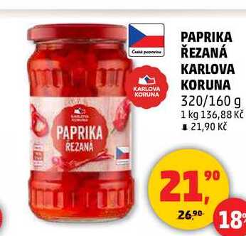 PAPRIKA ŘEZANÁ KARLOVA KORUNA, 320 g