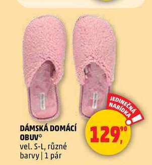 DÁMSKÁ DOMÁCÍ OBUV, 1 pár 