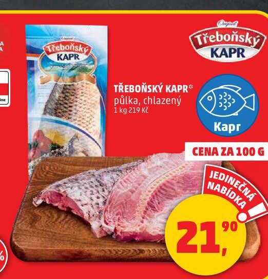 TŘEBOŇSKÝ KAPR půlka, chlazený, 100 g