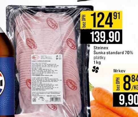 Steinex Šunka standard 70% plátky 1kg 