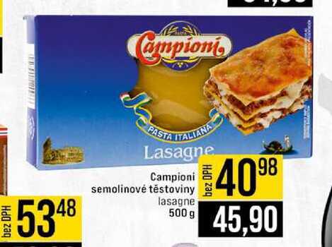 Campioni semolinové těstoviny lasagne 500 g 