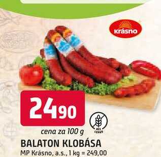 BALATON KLOBÁSA 100g