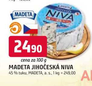 MADETA JIHOČESKÁ NIVA 45% tuku, 100g
