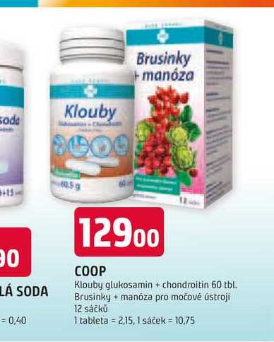 COOP Klouby glukosamin + chondroitin 60 tbl.