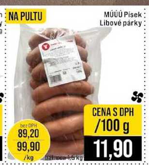 MÚÚÚ Písek Libové párky 100 g 