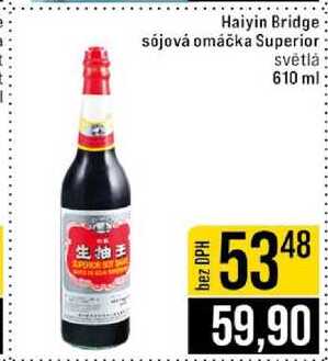 Haiyin Bridge sójová omáčka Superior světlá 610 ml 