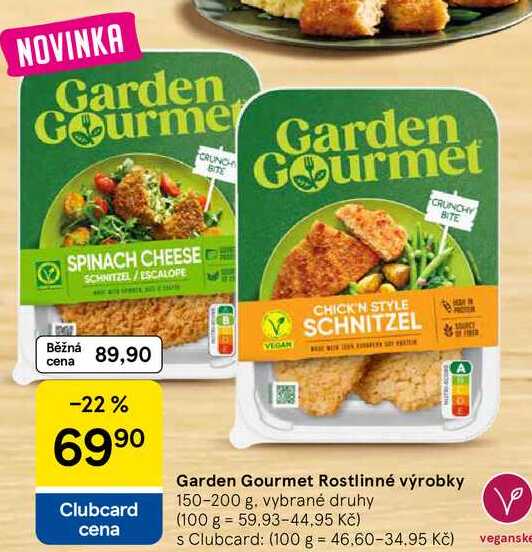 Garden Gourmet Rostlinné výrobky, 150-200 g 