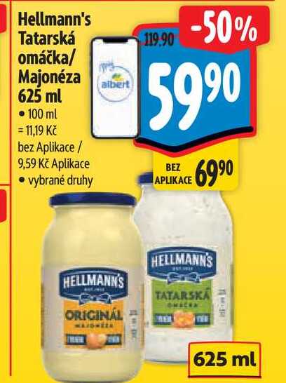 Hellmann's Tatarská omáčka/ Majonéza 625 ml  