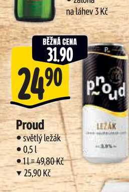  Proud světlý ležák 0,51  