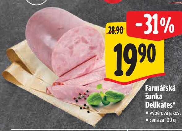 Farmářská šunka Delikates 100 g