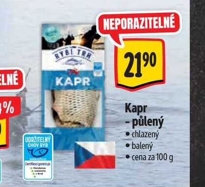  Kapr -půlený 100 g 