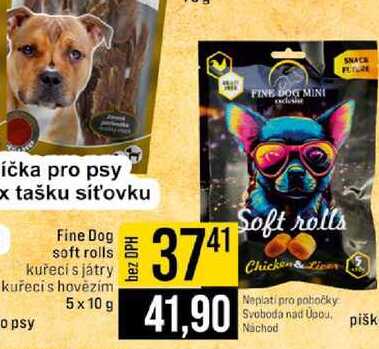 Fine Dog soft rolls 5x10 g
