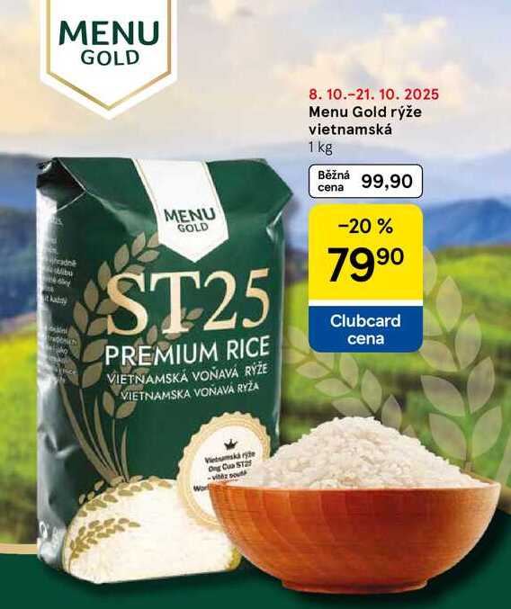 Menu Gold rýže vietnamská, 1 kg 