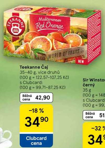 Teekanne Čaj, 35-40 g, více druhů 