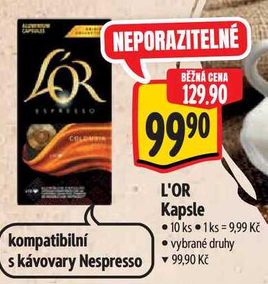 L'OR Kapsle 10 ks  