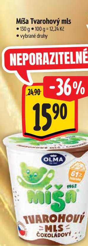 Míša Tvarohový mls 130 g 