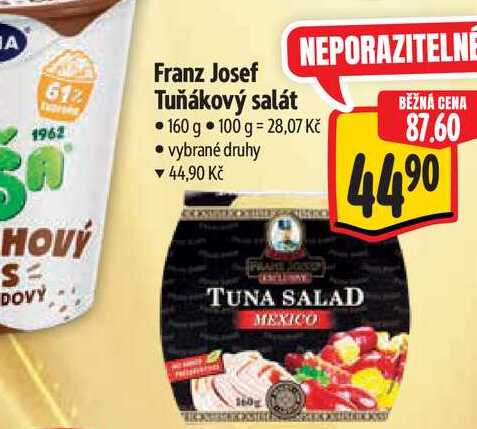   Franz Josef  Tuňákový salát 160 g  