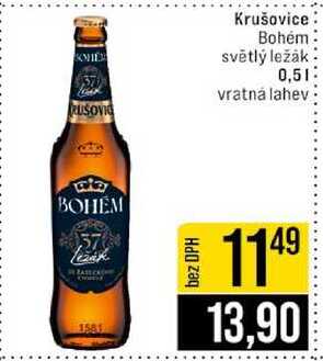 Krušovice Bohém světlý ležák 0,5 l