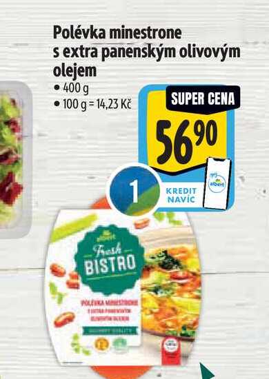 Polévka minestrone s extra panenským olivovým olejem 400 g  