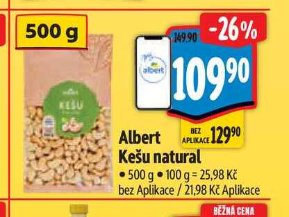   Albert Kešu natural 500 g 