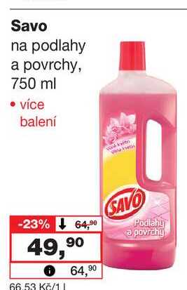 Savo na podlahy a povrchy, 750 ml