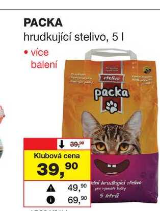 PACKA hrudkující stelivo, 5l
