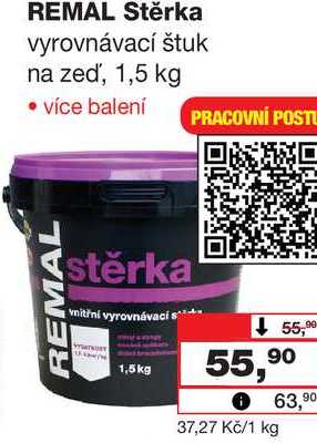 REMAL REMAL Stěrka vyrovnávací štuk na zeď, 1,5 kg