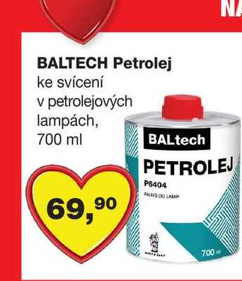 BALTECH Petrolej ke svícení v petrolejových lampách, 700 ml 
