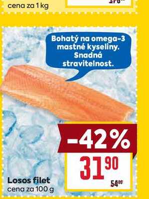 Losos filet cena za 100 g 