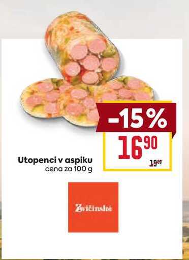 Utopenci v aspiku cena za 100 g 