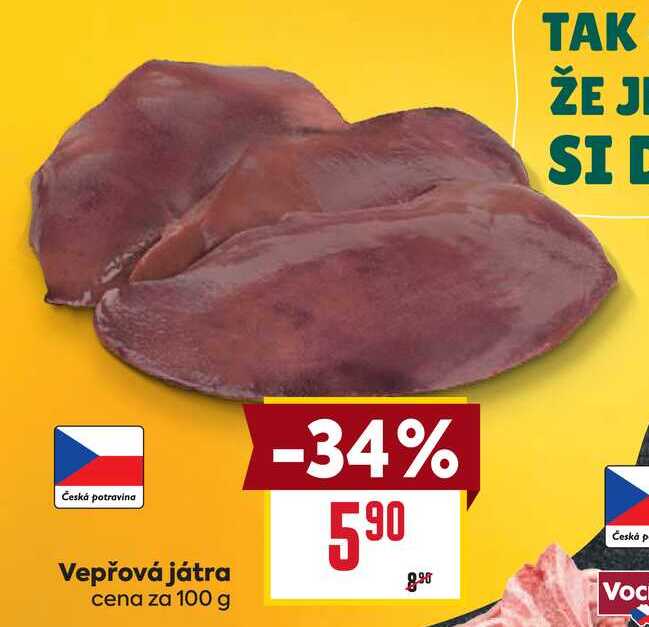 Vepřová játra cena za 100 g 