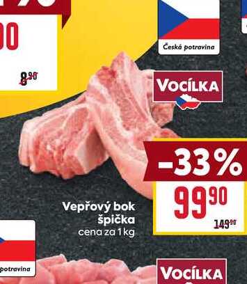 Vepřový bok špička cena za 1 kg 