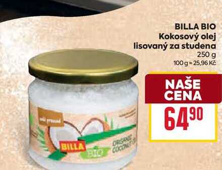 BILLA BIO Kokosový olej lisovaný za studena 250 g