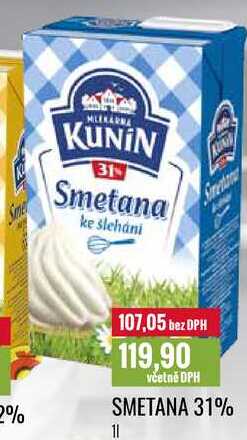 SMETANA 31% 2% 1l