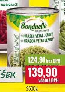 Bonduelle hrášek 2500g