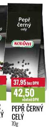 PEPŘ ČERNÝ CELÝ 70g 