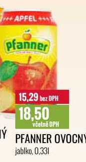 PFANNER OVOCNY jablko, 0,33l 