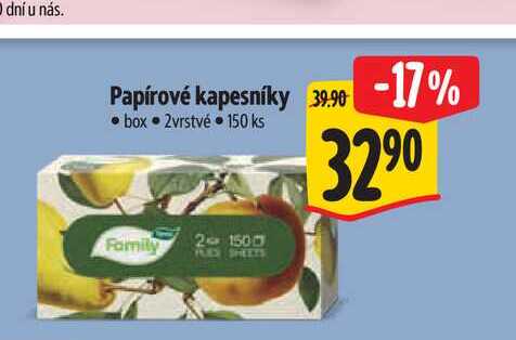   Papírové kapesníky  150 ks