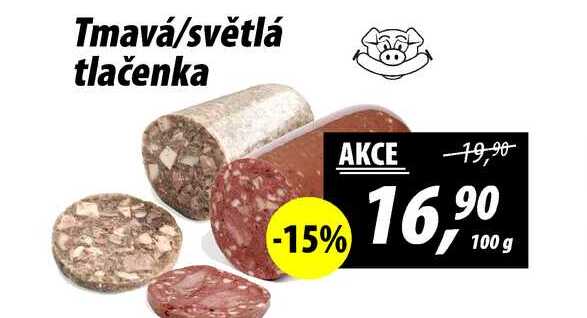Tmavá/světlá tlačenka, 100 g