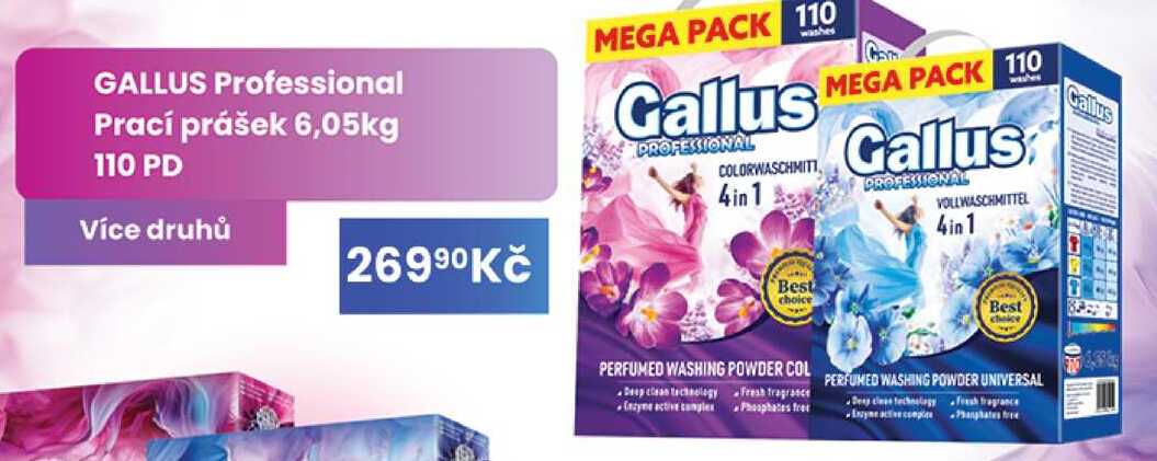 GALLUS Professional Prací prášek 6,05kg 110 PD 