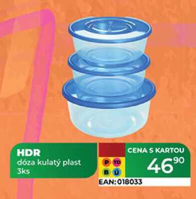HDR dóza kulatý plast 3ks 