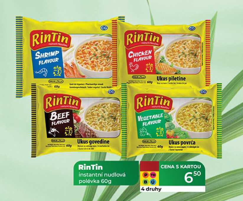 RinTin instantní nudlová polévka 60g 