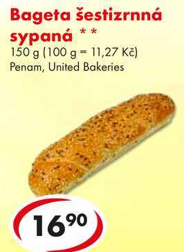 Bageta šestizrnná sypaná, 150 g