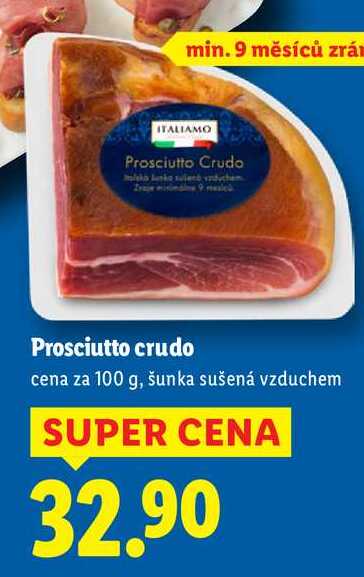 Prosciutto crudo, cena za 100 g