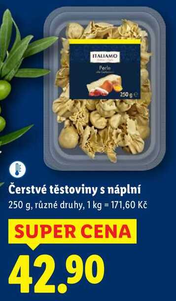 Čerstvé těstoviny s náplní, 250 g