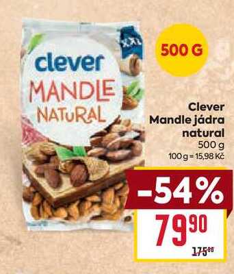 Clever Mandle jádra natural 500 g