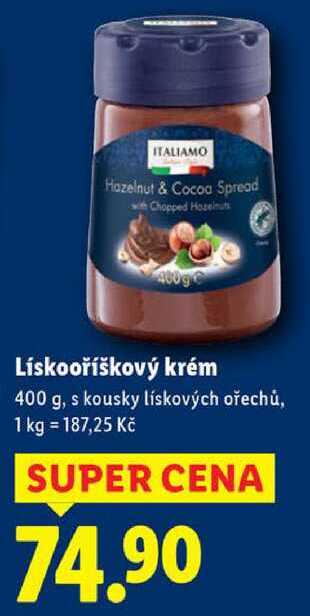 Lískooříškový krém, 400 g