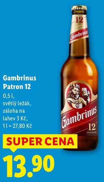 Gambrinus Patron 12, 0,5 l